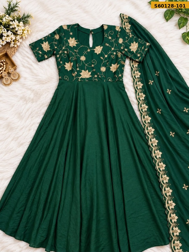 Fancy Rangoli Crush Kurti With Dupatta