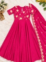Fancy Rangoli Crush Kurti With Dupatta