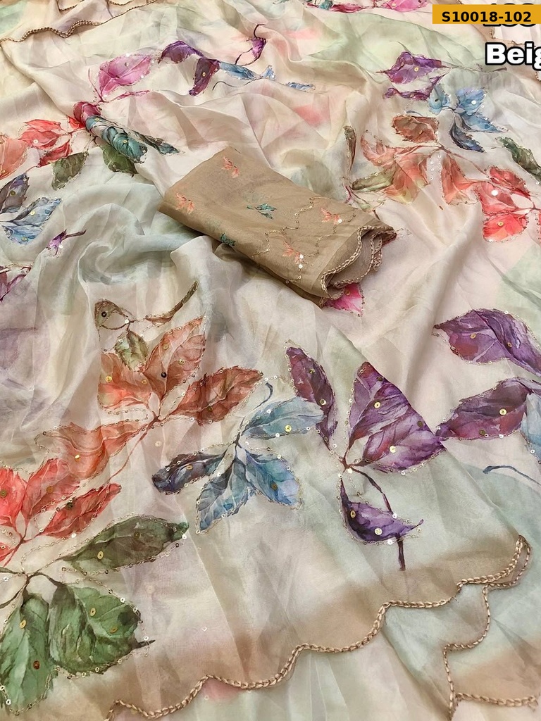 Fancy Tebby Organza Saree