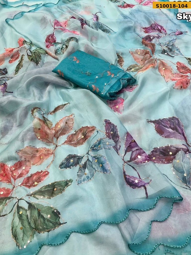 Fancy Tebby Organza Saree