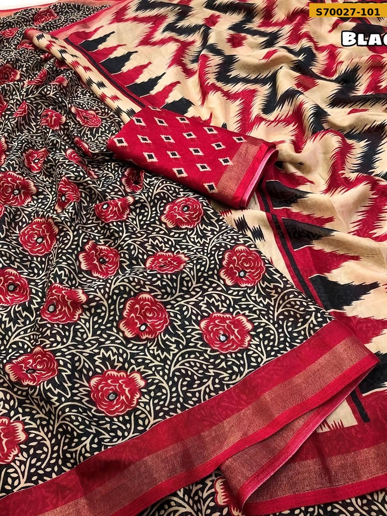 Fancy Soft Mul Cotton Saree