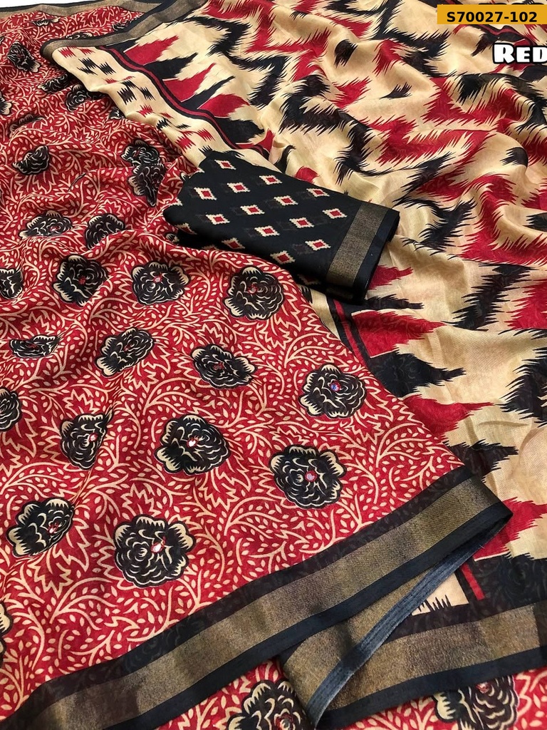 Fancy Soft Mul Cotton Saree