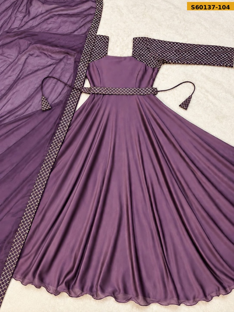 Fancy Rangoli Silk Anarkali Suit