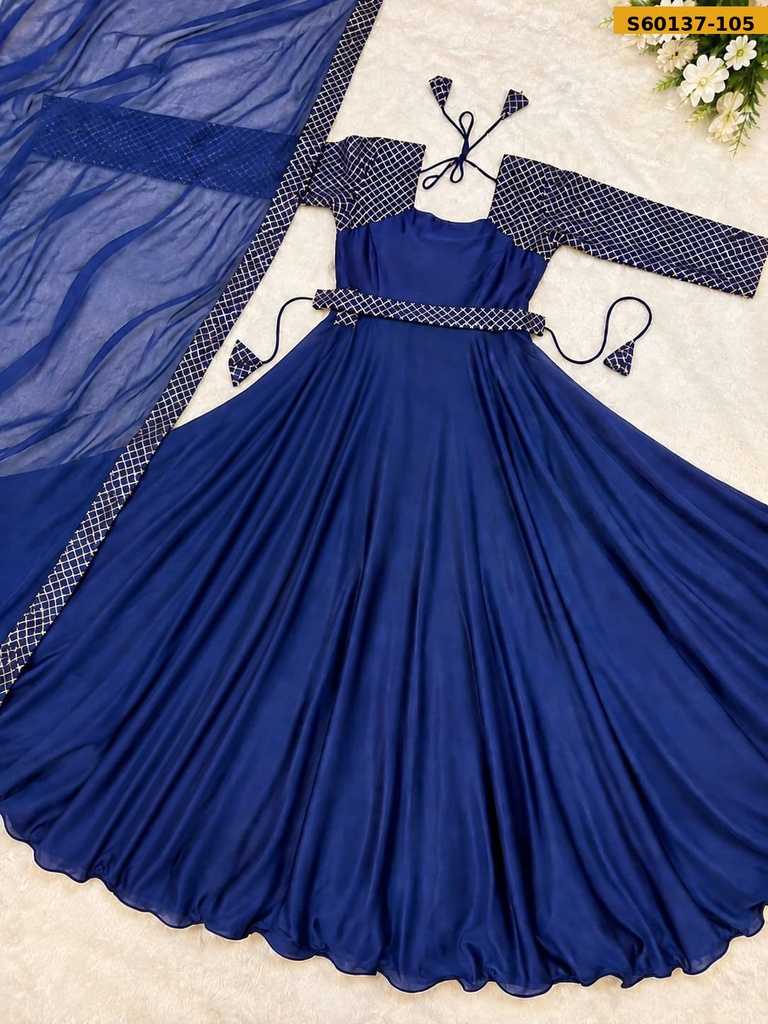 Fancy Rangoli Silk Anarkali Suit