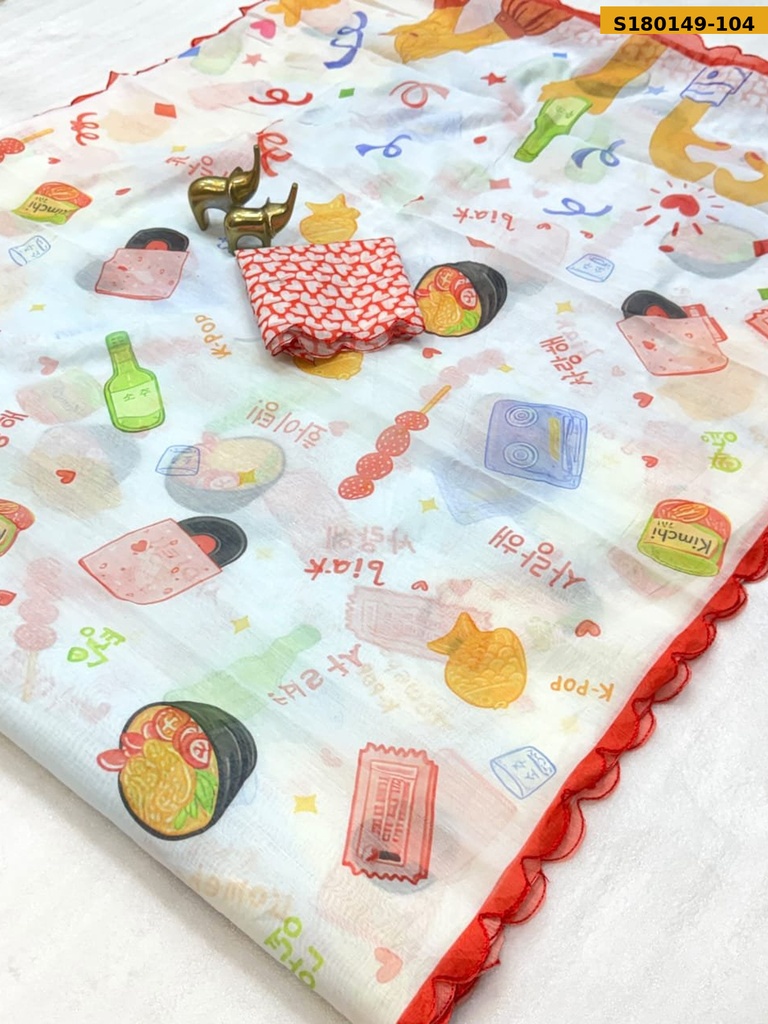 Fancy Soft Chanderi Cotton Saree