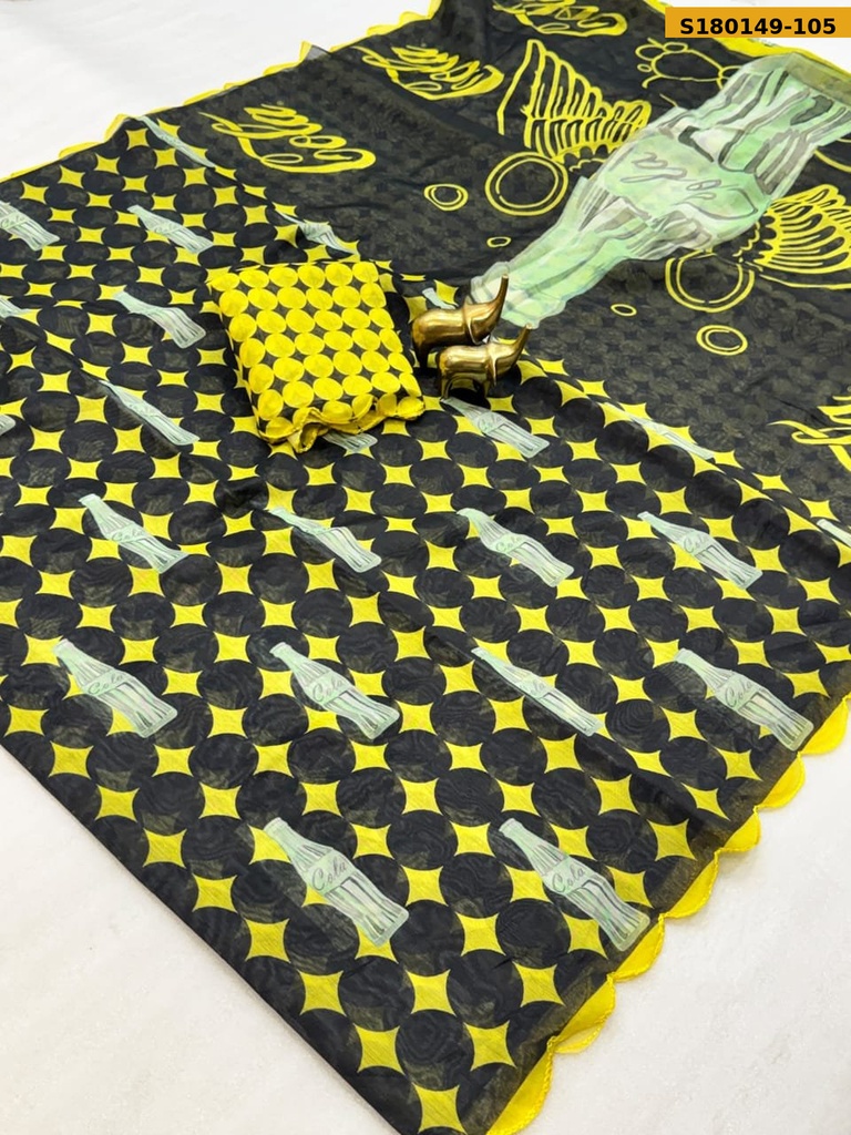 Fancy Soft Chanderi Cotton Saree