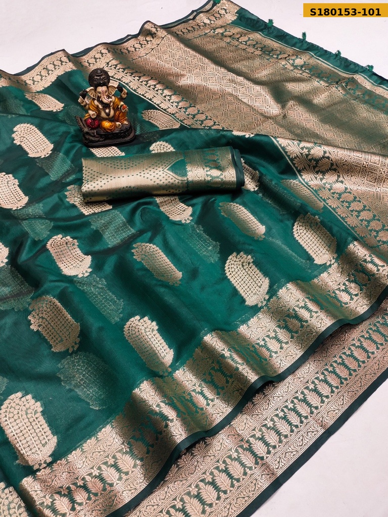 Fancy Soft Organza Silk Banarasi Saree