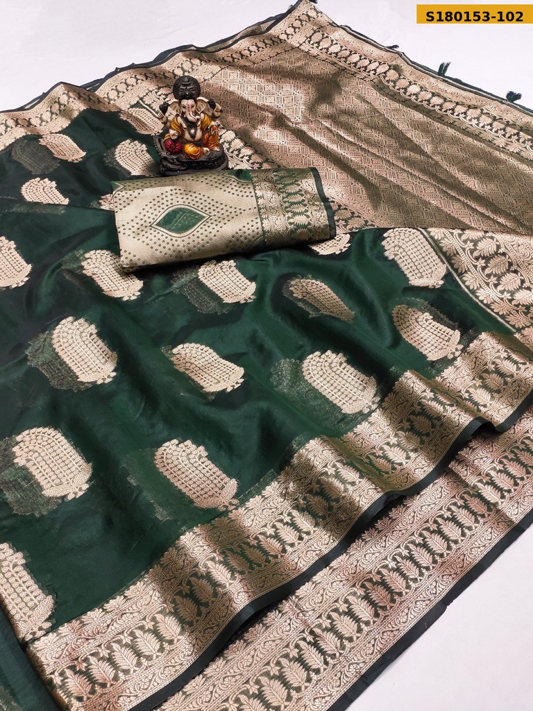 Fancy Soft Organza Silk Banarasi Saree