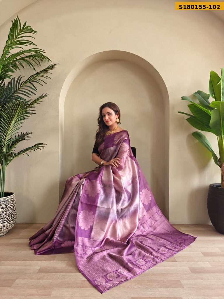 Fancy Printed Weaving Silk Saree