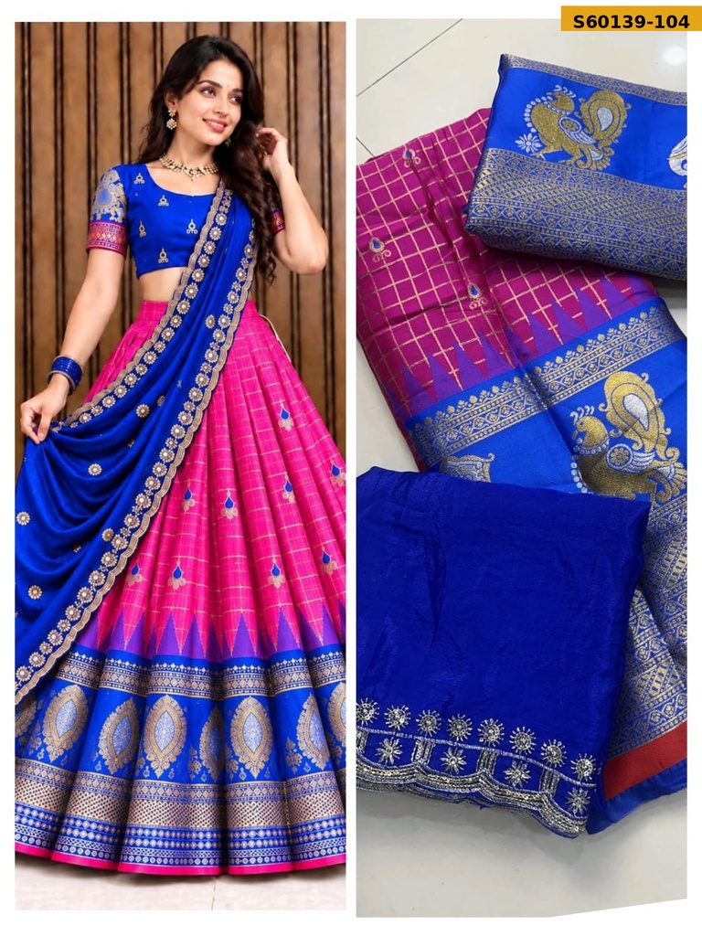 Fancy Soft Silk Zari Lehenga