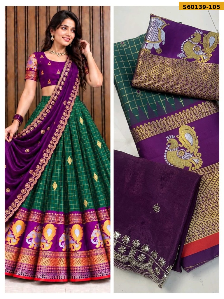 Fancy Soft Silk Zari Lehenga