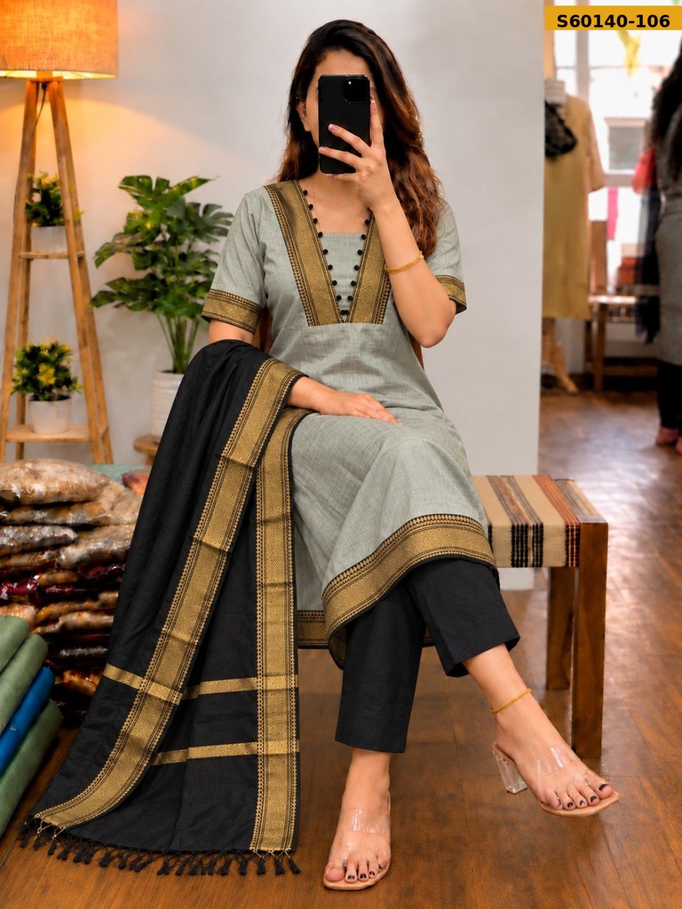 Fancy Kanchi mix Cotton 3 Piece Set