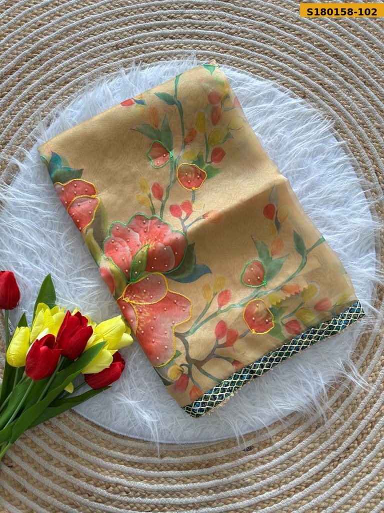 Fancy Organza Silk Saree