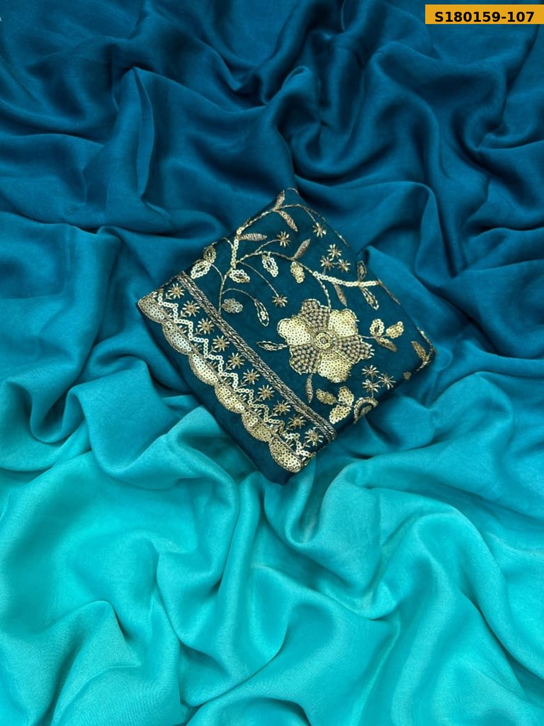 Fancy Rangoli Crush Shaded Saree