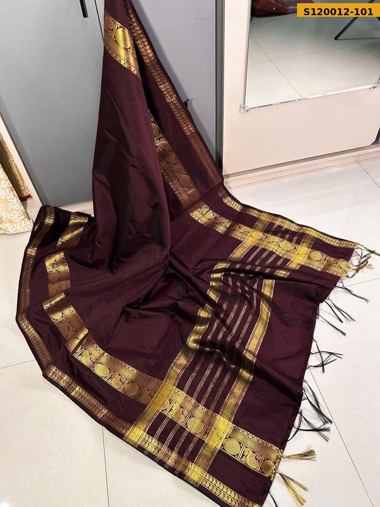Banarsi semi kataan soft silk Saree