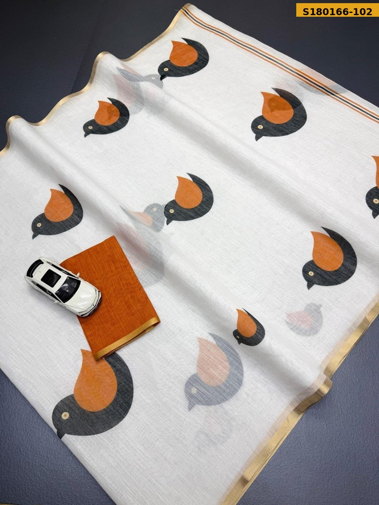 Fancy Soft Linen Saree