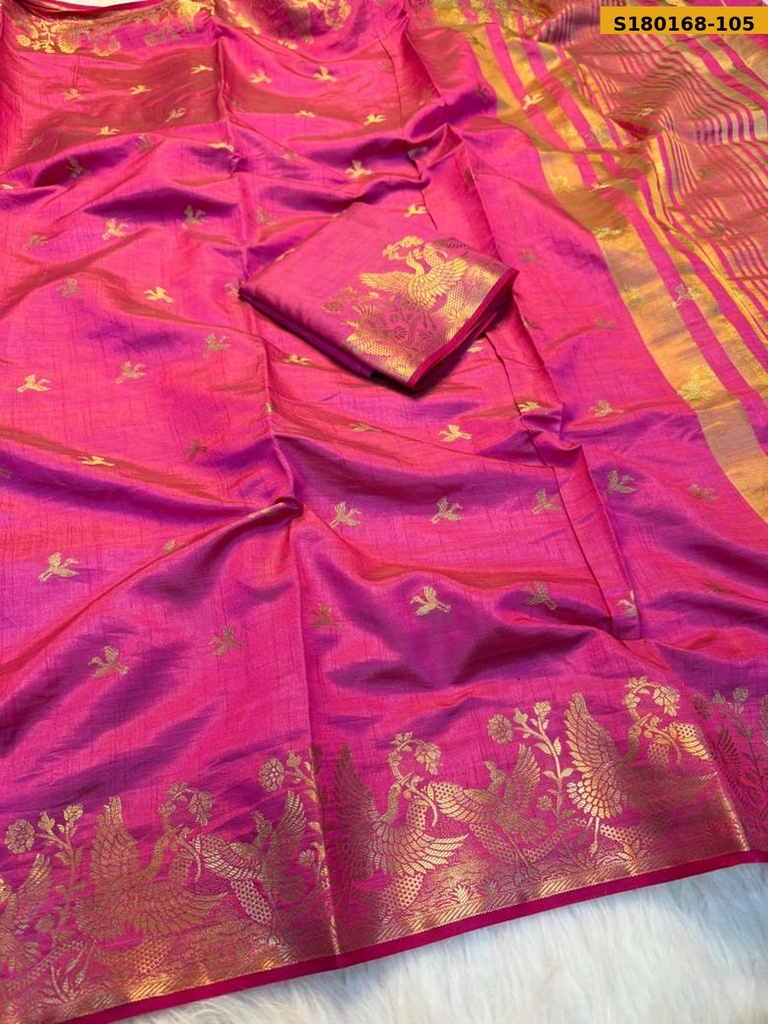 Fancy Soft Tusser Silk Saree