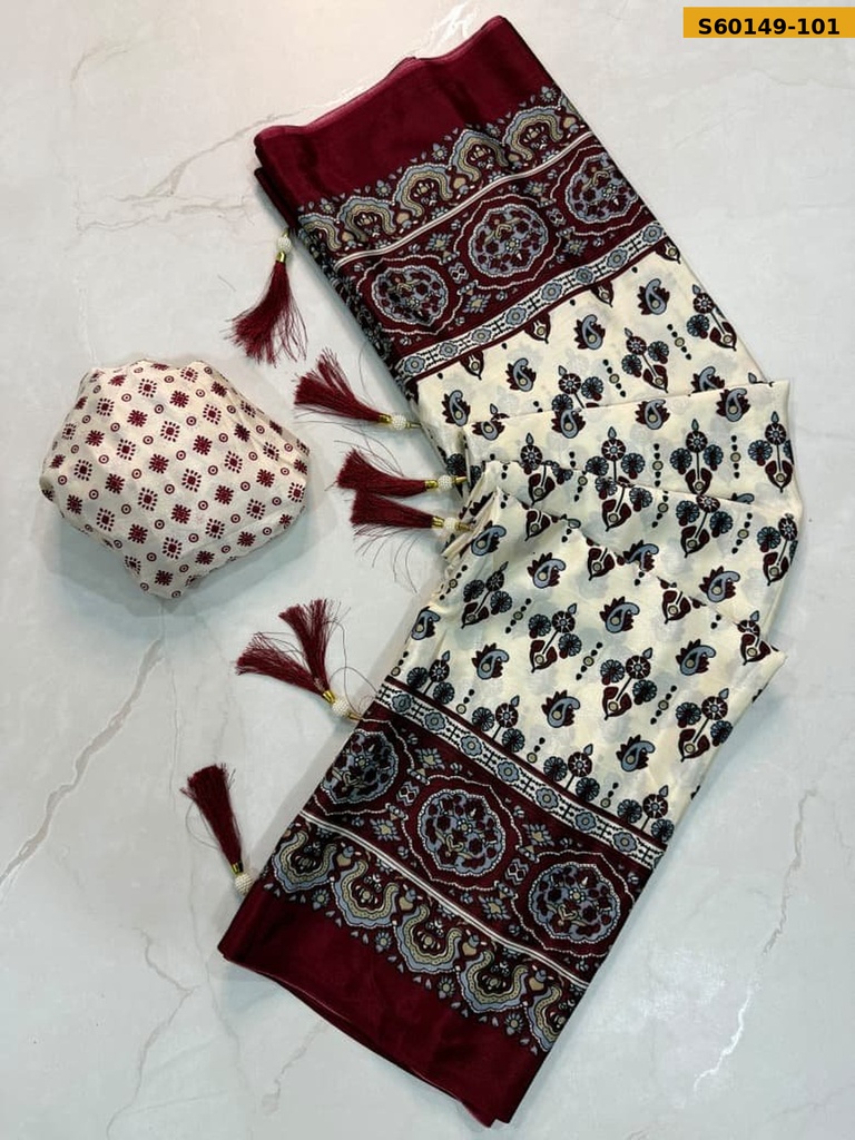 Fancy Crepe Gajji Silk Saree