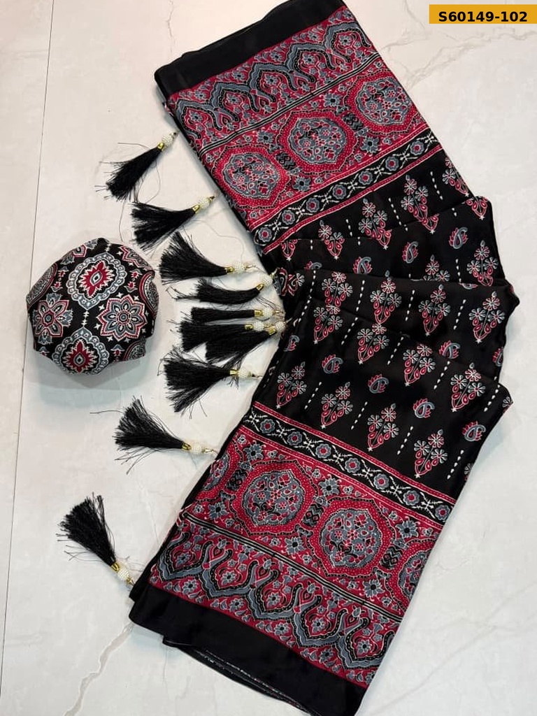 Fancy Crepe Gajji Silk Saree