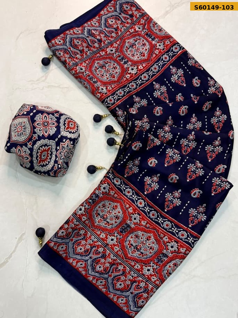 Fancy Crepe Gajji Silk Saree