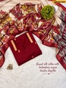 Fancy Cotton Mangalagiri Silk Top With Dupatta