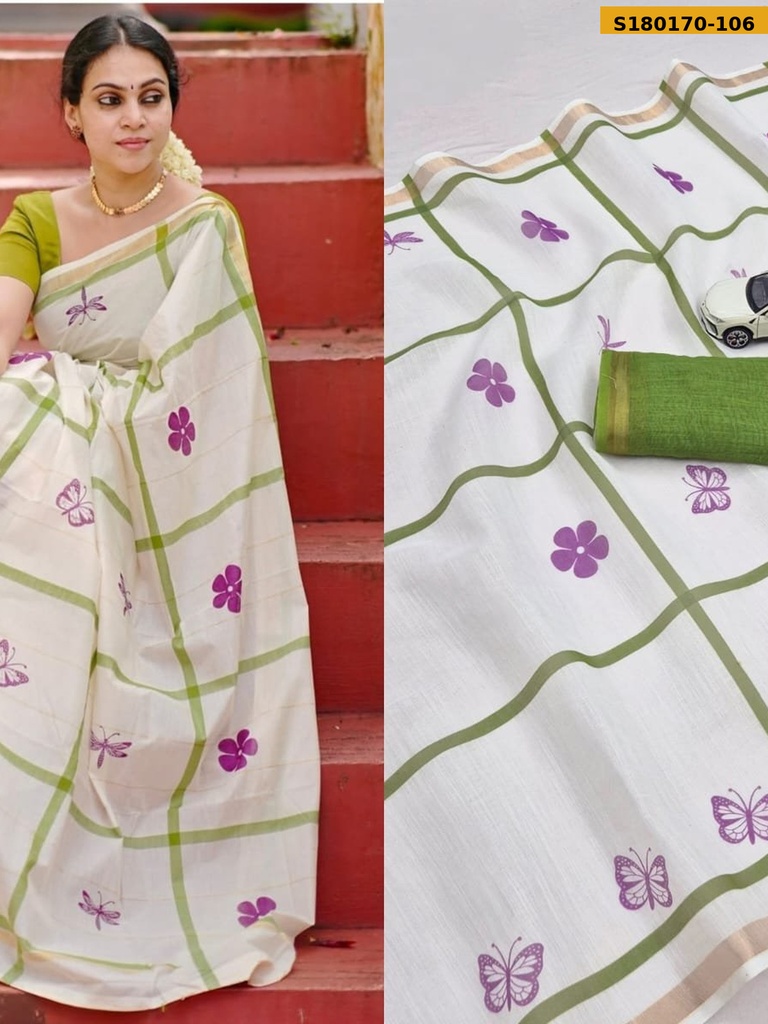 Fancy Soft Linen Sarees