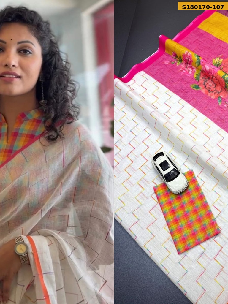 Fancy Soft Linen Sarees