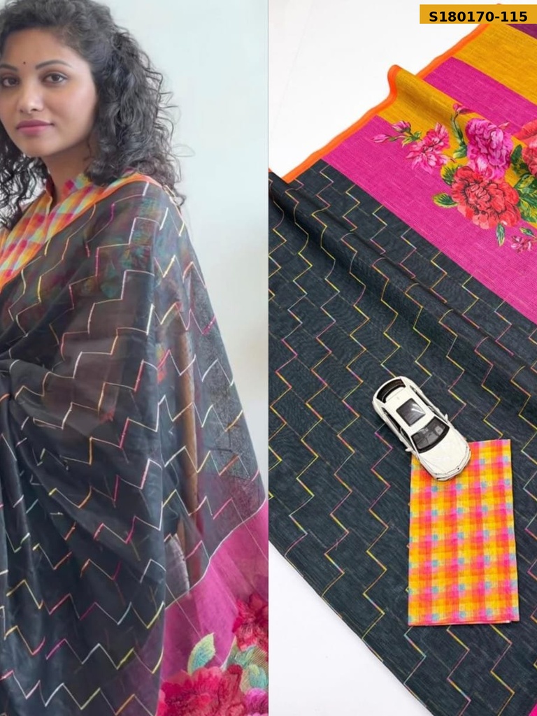 Fancy Soft Linen Sarees