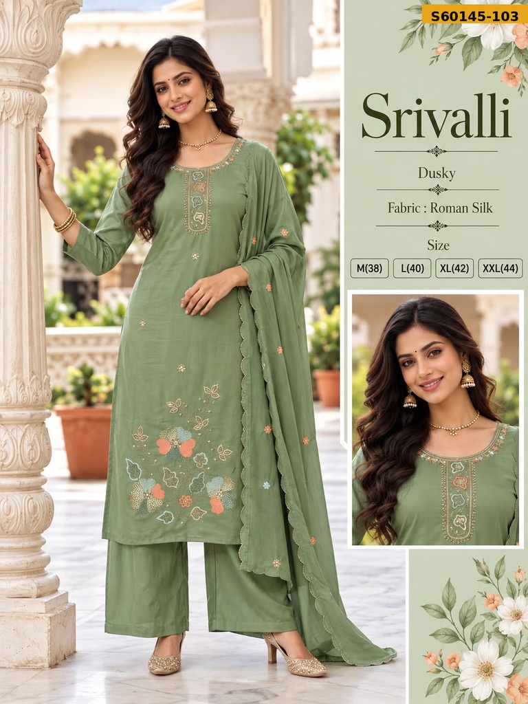 Fancy Mul Chanderi 3 Piece Set