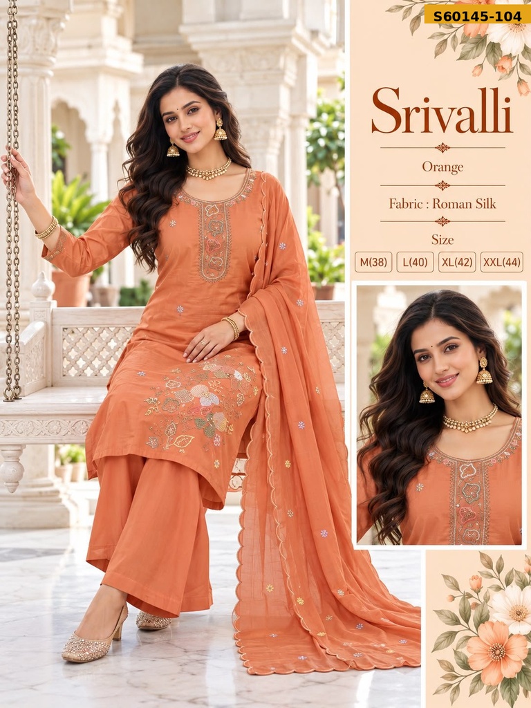 Fancy Mul Chanderi 3 Piece Set