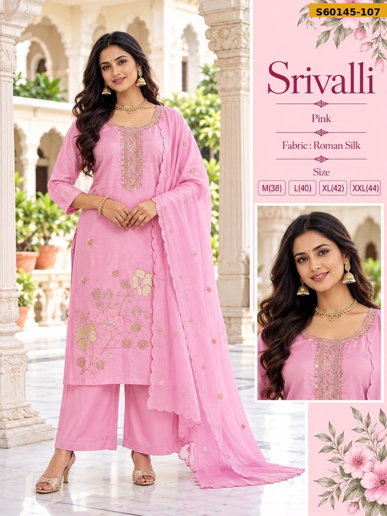 Fancy Mul Chanderi 3 Piece Set