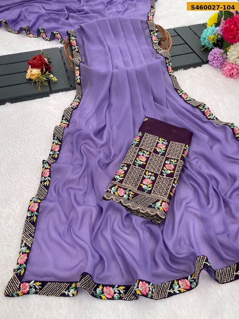Fancy Star Georgette  Saree
