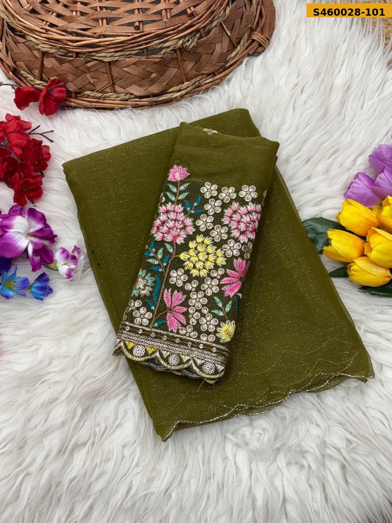 Fancy Shimmer Saree(S-100)