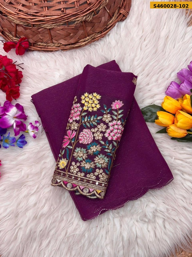 Fancy Shimmer Saree(S-100)