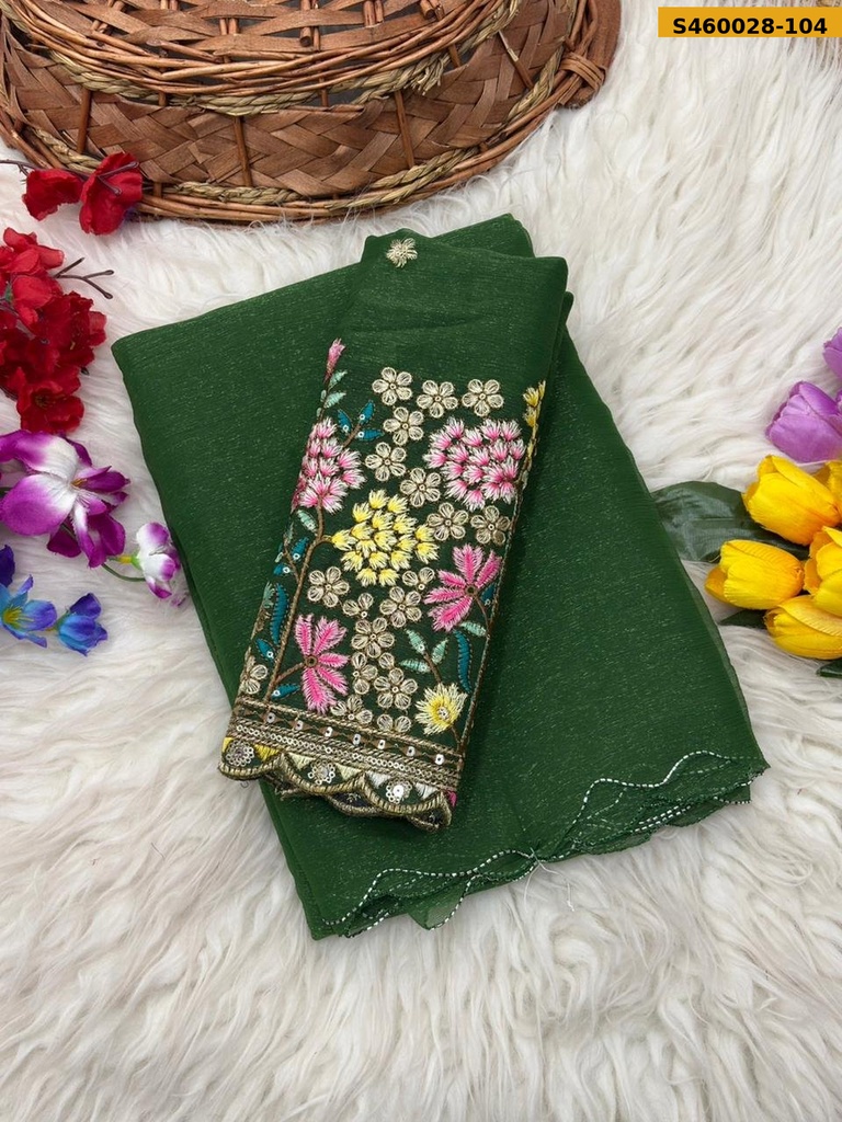 Fancy Shimmer Saree(S-100)