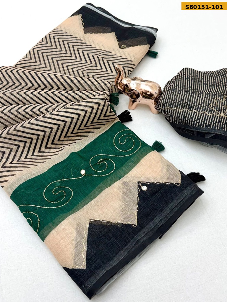 Fancy Linen Saree