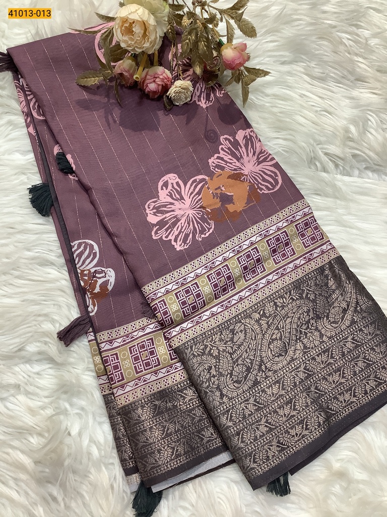 Moss Crepe Silk Saree