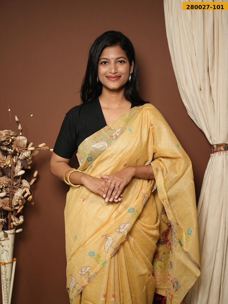 Fancy Mansi Muga cotton saree