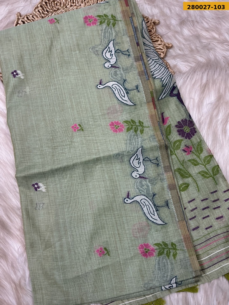 Fancy Mansi Muga cotton saree