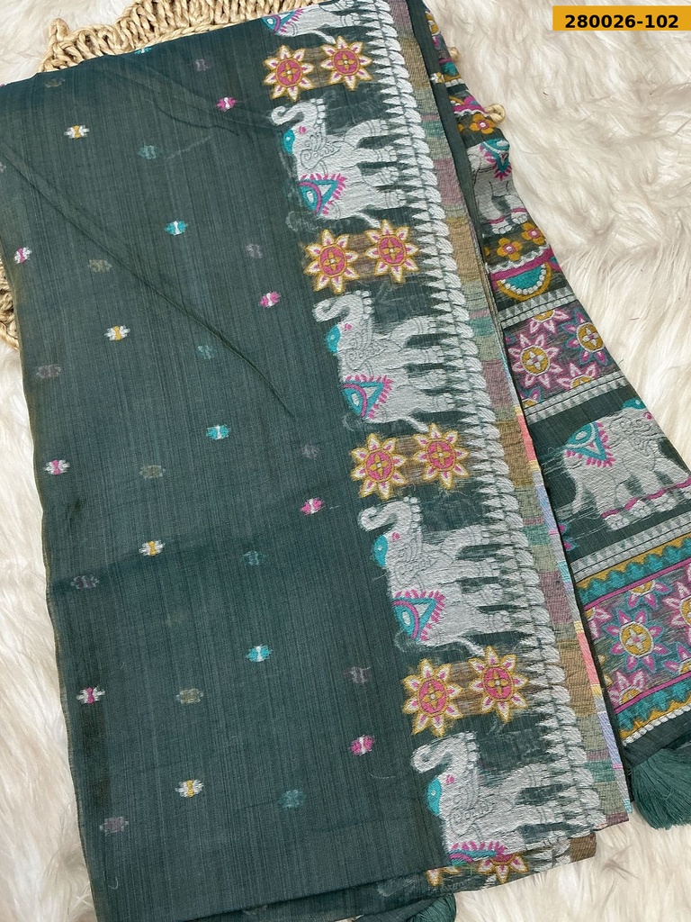 Fancy Milan Muga cotton saree