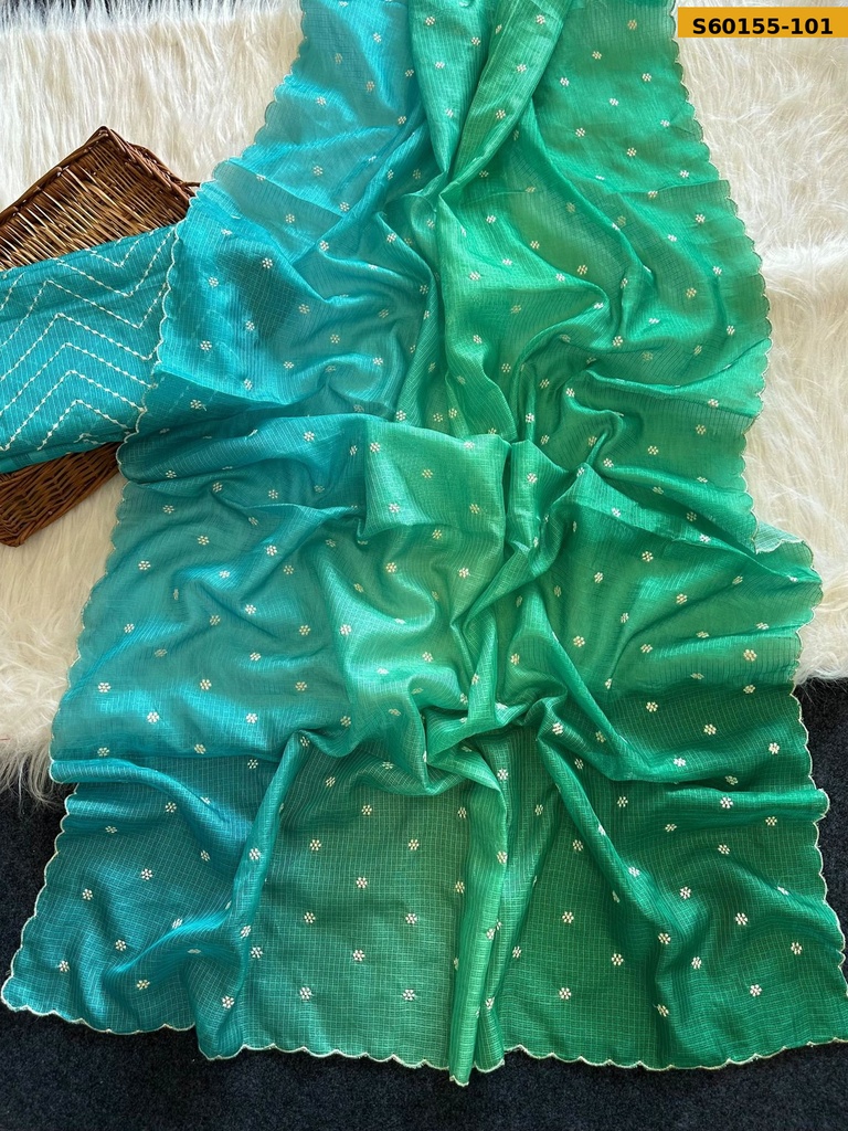 [S60155-101] Fancy Doriya Butti Saree (S60155-101)