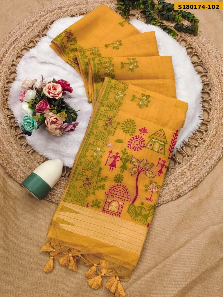 Fancy Soft Chanderi Cotton Saree