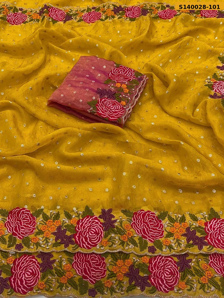 Fancy Nc Moss Silk Saree