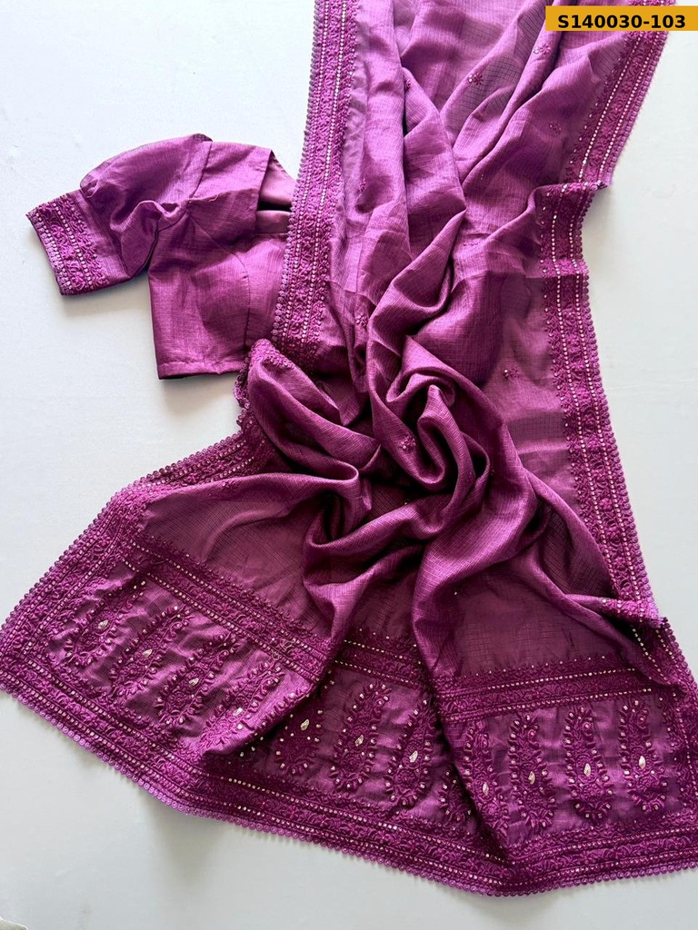 Kota Doriya Thread Work Saree