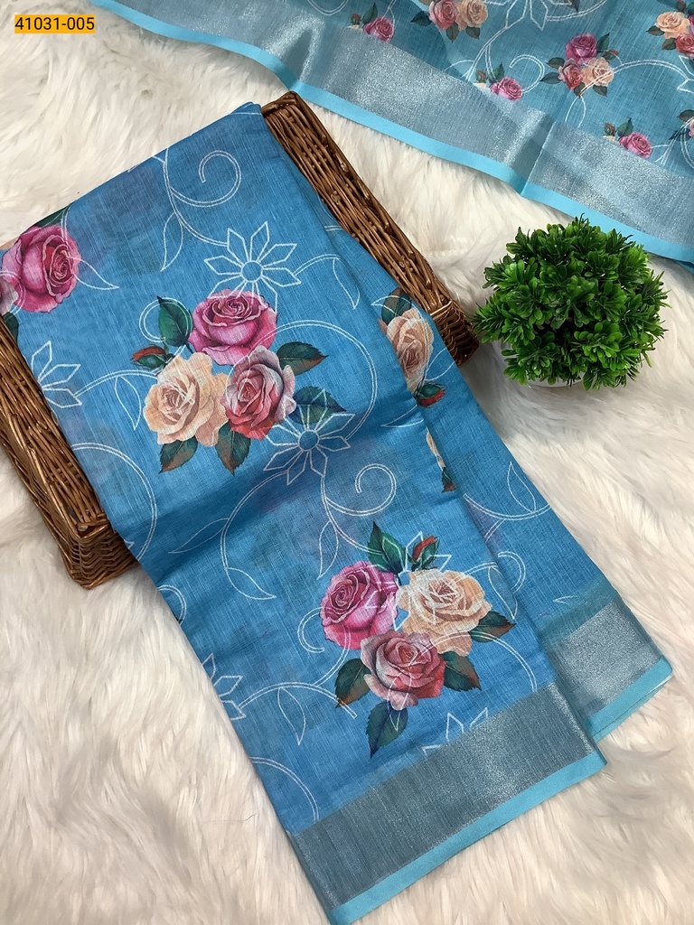 Linen Cotton Saree