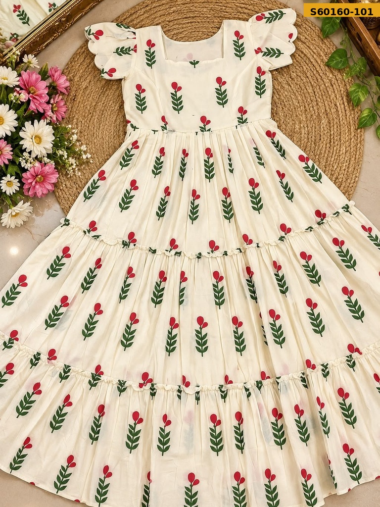 Fancy Mul Chanderi Muga Printed Maxi