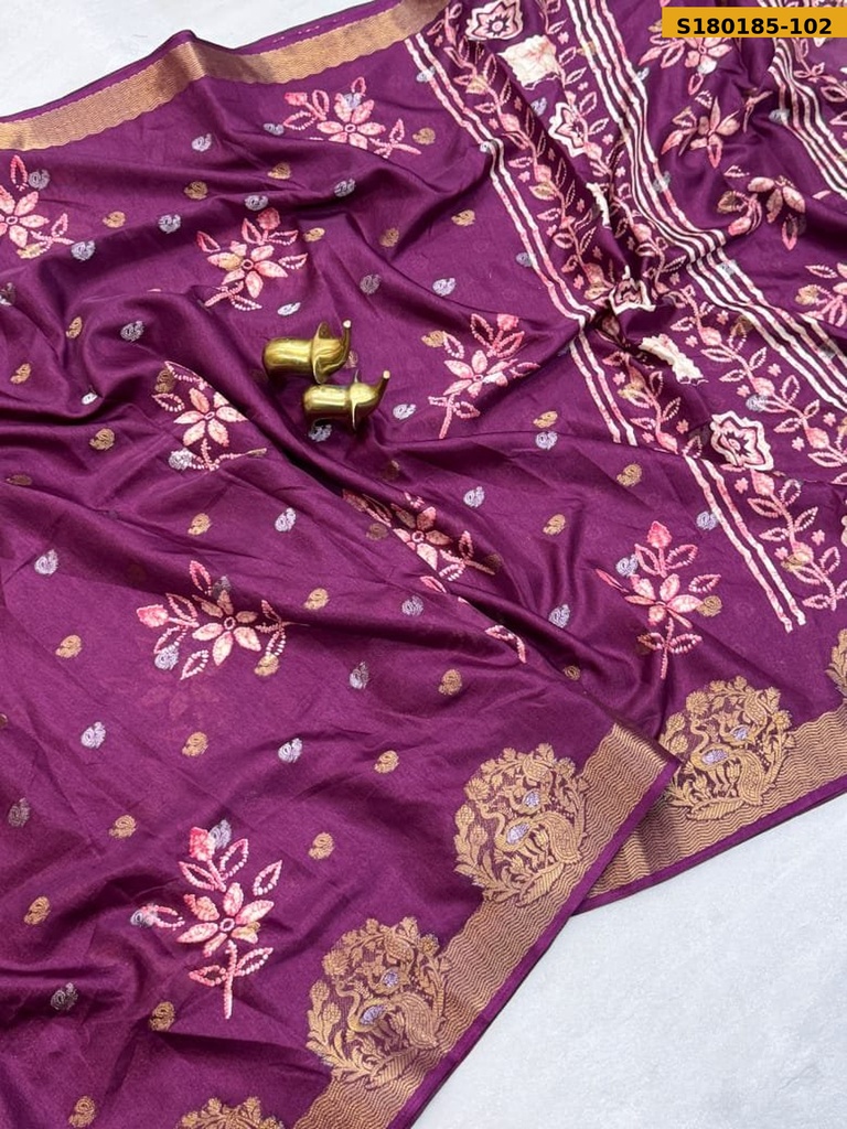 Fancy Soft Dola Floral Printed Saree