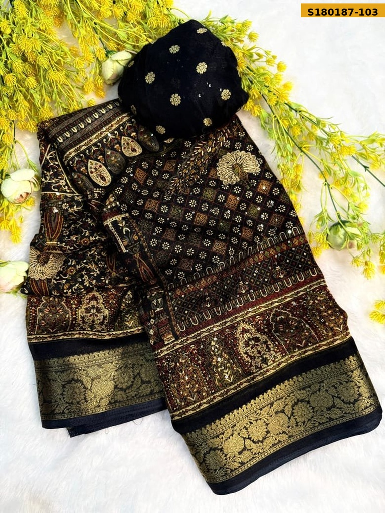 Fancy Marshmellow Silk Saree
