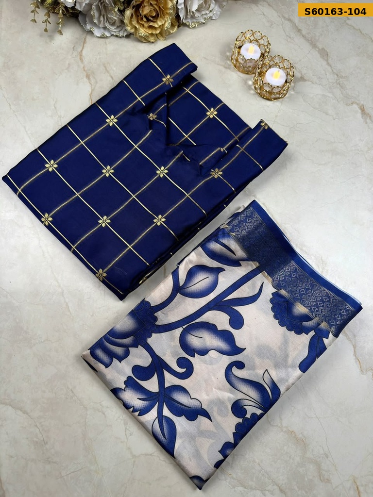 Fancy Silk Cotton Kurti WIth Kalamkari Dupatta