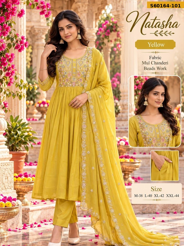 Fancy Mul Chanderi 3 Piece Set